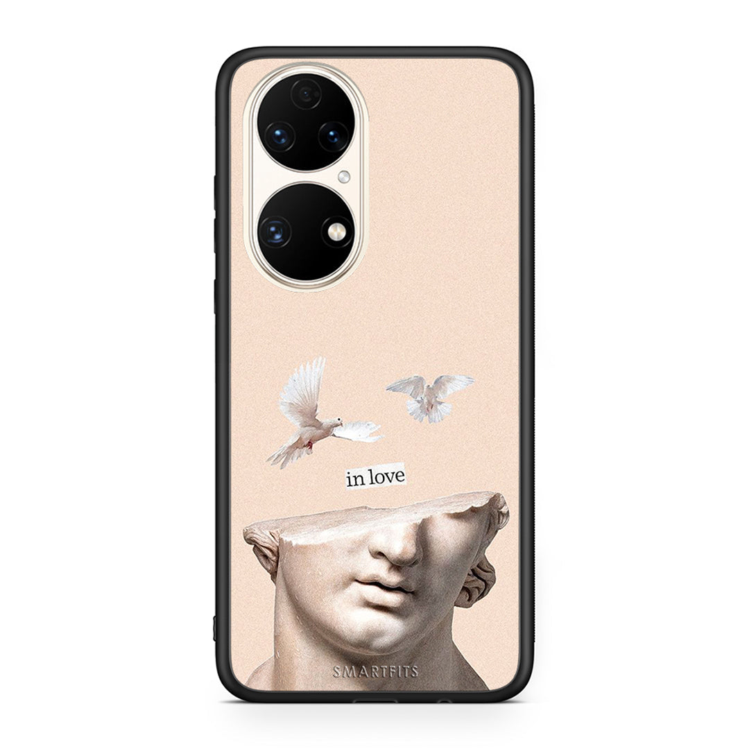 Huawei P50 In Love θήκη από τη Smartfits με σχέδιο στο πίσω μέρος και μαύρο περίβλημα | Smartphone case with colorful back and black bezels by Smartfits