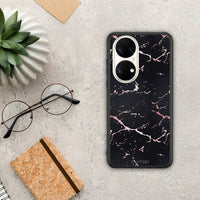 Thumbnail for Marble Black Rosegold - Huawei P50 case