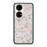 Thumbnail for Huawei P50 Marble Terrazzo θήκη από τη Smartfits με σχέδιο στο πίσω μέρος και μαύρο περίβλημα | Smartphone case with colorful back and black bezels by Smartfits