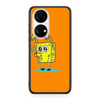 Thumbnail for Huawei P50 No Money 2 Θήκη Αγίου Βαλεντίνου από τη Smartfits με σχέδιο στο πίσω μέρος και μαύρο περίβλημα | Smartphone case with colorful back and black bezels by Smartfits