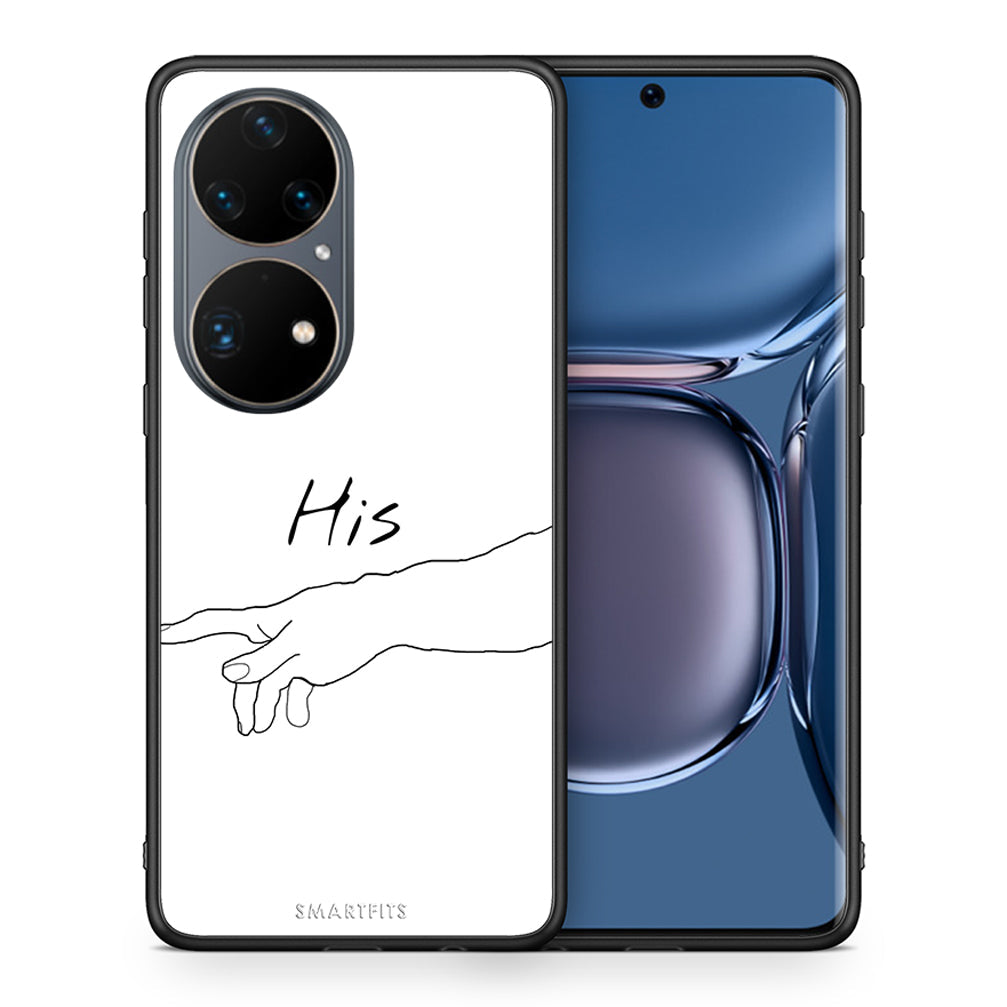 Θήκη Αγίου Βαλεντίνου Huawei P50 Pro Aeshetic Love 2 από τη Smartfits με σχέδιο στο πίσω μέρος και μαύρο περίβλημα | Huawei P50 Pro Aeshetic Love 2 case with colorful back and black bezels