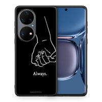 Thumbnail for Θήκη Αγίου Βαλεντίνου Huawei P50 Pro Always & Forever 1 από τη Smartfits με σχέδιο στο πίσω μέρος και μαύρο περίβλημα | Huawei P50 Pro Always & Forever 1 case with colorful back and black bezels