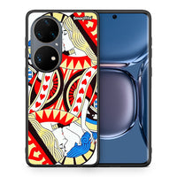 Thumbnail for Θήκη Huawei P50 Pro Card Love από τη Smartfits με σχέδιο στο πίσω μέρος και μαύρο περίβλημα | Huawei P50 Pro Card Love case with colorful back and black bezels