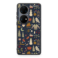 Thumbnail for Huawei P50 Pro Christmas Elements θήκη από τη Smartfits με σχέδιο στο πίσω μέρος και μαύρο περίβλημα | Smartphone case with colorful back and black bezels by Smartfits