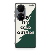 Thumbnail for Huawei P50 Pro Cold Outside θήκη από τη Smartfits με σχέδιο στο πίσω μέρος και μαύρο περίβλημα | Smartphone case with colorful back and black bezels by Smartfits