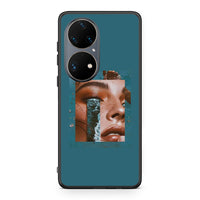 Thumbnail for Huawei P50 Pro Cry An Ocean θήκη από τη Smartfits με σχέδιο στο πίσω μέρος και μαύρο περίβλημα | Smartphone case with colorful back and black bezels by Smartfits