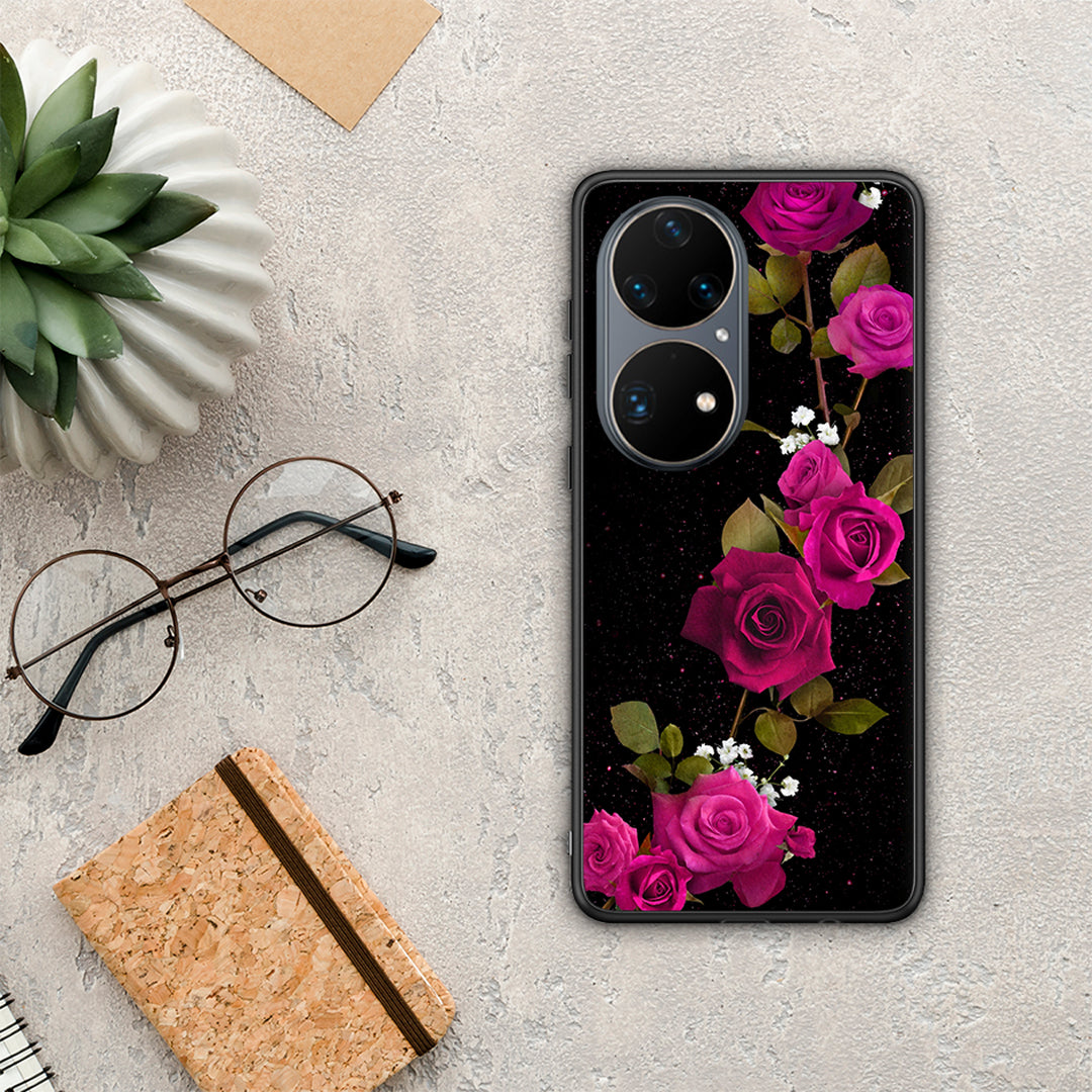 Flower Red Roses - Huawei P50 Pro case