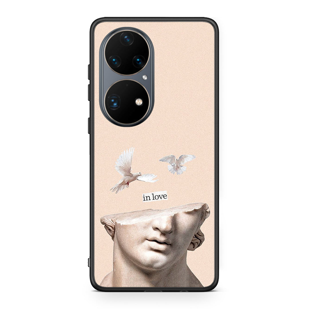 Huawei P50 Pro In Love θήκη από τη Smartfits με σχέδιο στο πίσω μέρος και μαύρο περίβλημα | Smartphone case with colorful back and black bezels by Smartfits