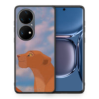 Thumbnail for Θήκη Αγίου Βαλεντίνου Huawei P50 Pro Lion Love 2 από τη Smartfits με σχέδιο στο πίσω μέρος και μαύρο περίβλημα | Huawei P50 Pro Lion Love 2 case with colorful back and black bezels