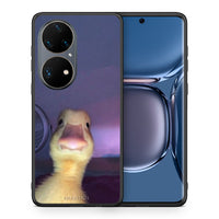 Thumbnail for Θήκη Huawei P50 Pro Meme Duck από τη Smartfits με σχέδιο στο πίσω μέρος και μαύρο περίβλημα | Huawei P50 Pro Meme Duck case with colorful back and black bezels
