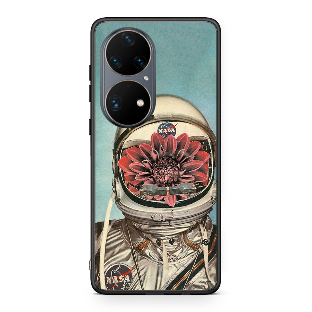 Huawei P50 Pro Nasa Bloom θήκη από τη Smartfits με σχέδιο στο πίσω μέρος και μαύρο περίβλημα | Smartphone case with colorful back and black bezels by Smartfits