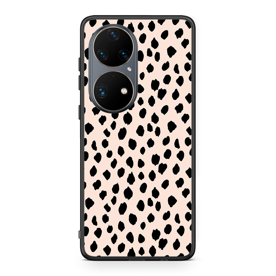 Huawei P50 Pro New Polka Dots θήκη από τη Smartfits με σχέδιο στο πίσω μέρος και μαύρο περίβλημα | Smartphone case with colorful back and black bezels by Smartfits