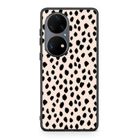 Thumbnail for Huawei P50 Pro New Polka Dots θήκη από τη Smartfits με σχέδιο στο πίσω μέρος και μαύρο περίβλημα | Smartphone case with colorful back and black bezels by Smartfits