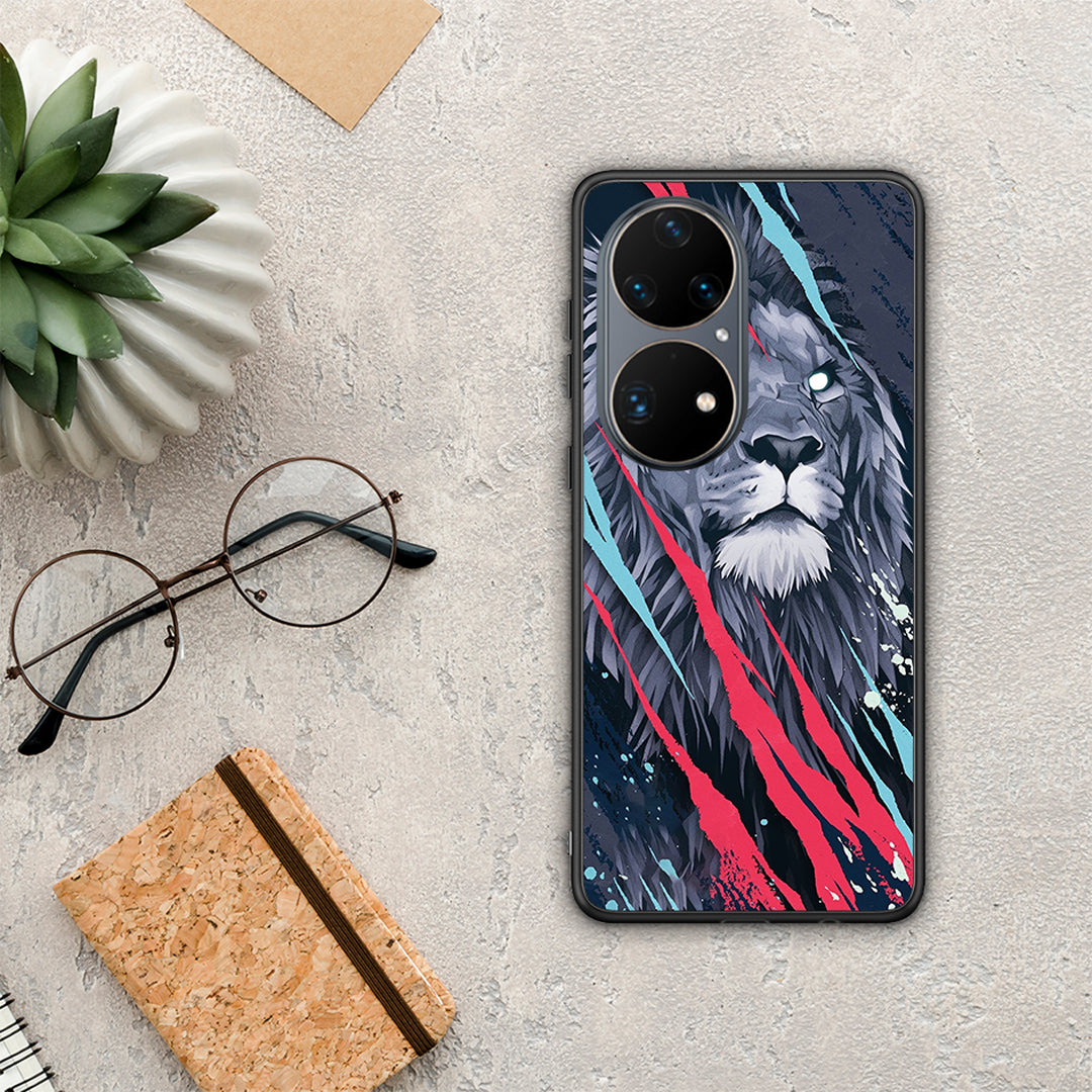 Popart Lion Designer - Huawei P50 Pro case