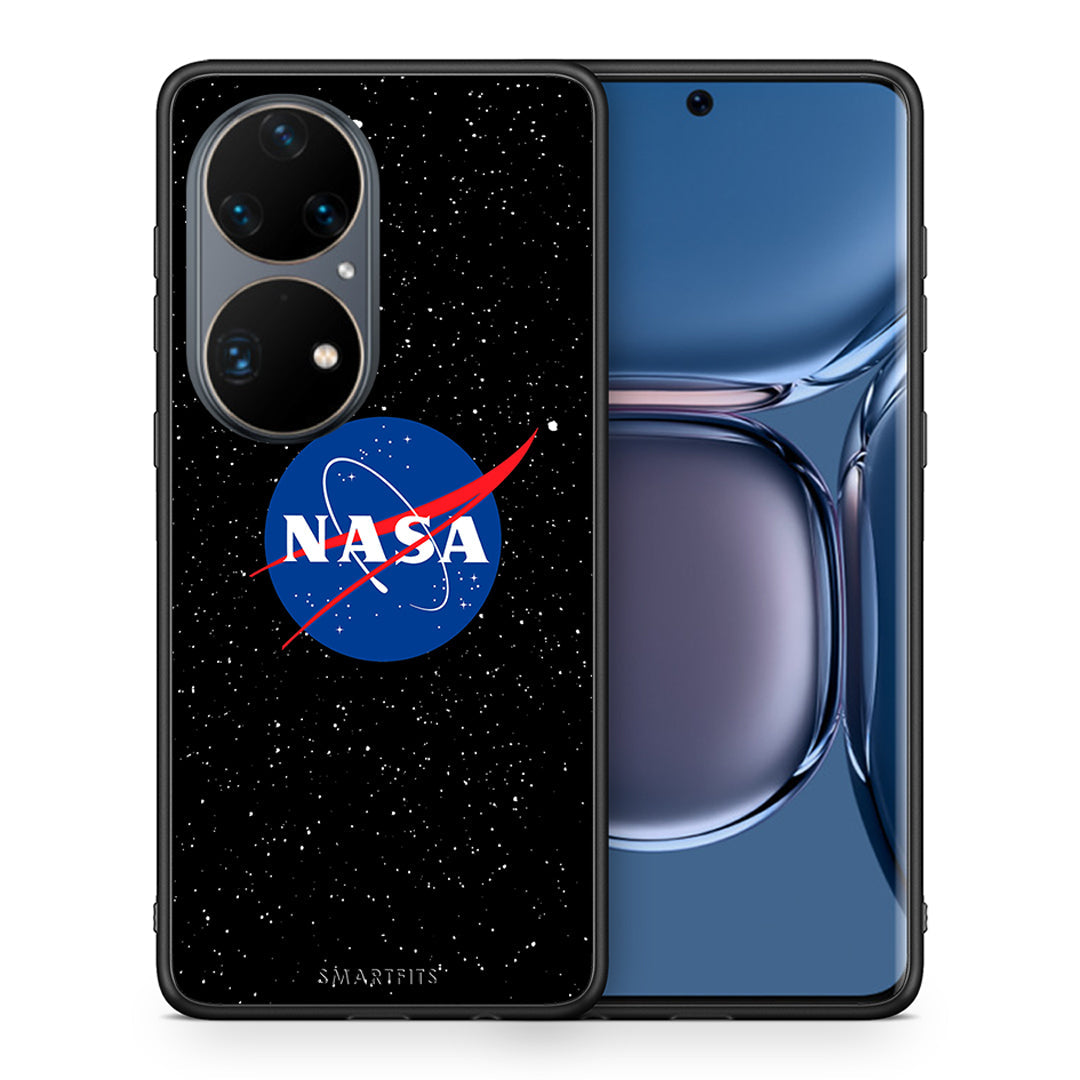 Θήκη Huawei P50 Pro NASA PopArt από τη Smartfits με σχέδιο στο πίσω μέρος και μαύρο περίβλημα | Huawei P50 Pro NASA PopArt case with colorful back and black bezels