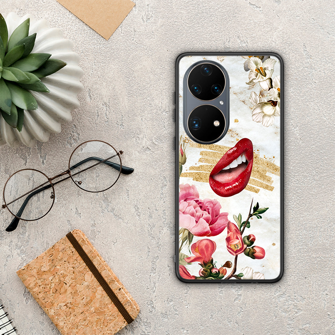 Red Lips - Huawei P50 Pro case