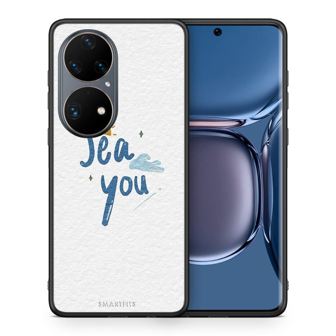 Θήκη Huawei P50 Pro Sea You από τη Smartfits με σχέδιο στο πίσω μέρος και μαύρο περίβλημα | Huawei P50 Pro Sea You case with colorful back and black bezels