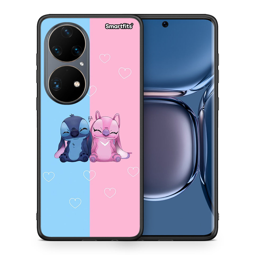 Θήκη Huawei P50 Pro Stitch And Angel από τη Smartfits με σχέδιο στο πίσω μέρος και μαύρο περίβλημα | Huawei P50 Pro Stitch And Angel case with colorful back and black bezels