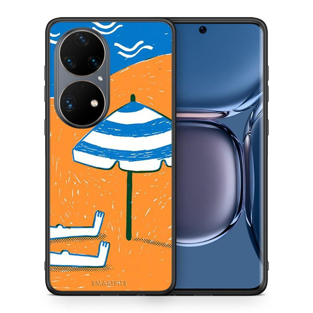 Θήκη Huawei P50 Pro Summering από τη Smartfits με σχέδιο στο πίσω μέρος και μαύρο περίβλημα | Huawei P50 Pro Summering case with colorful back and black bezels