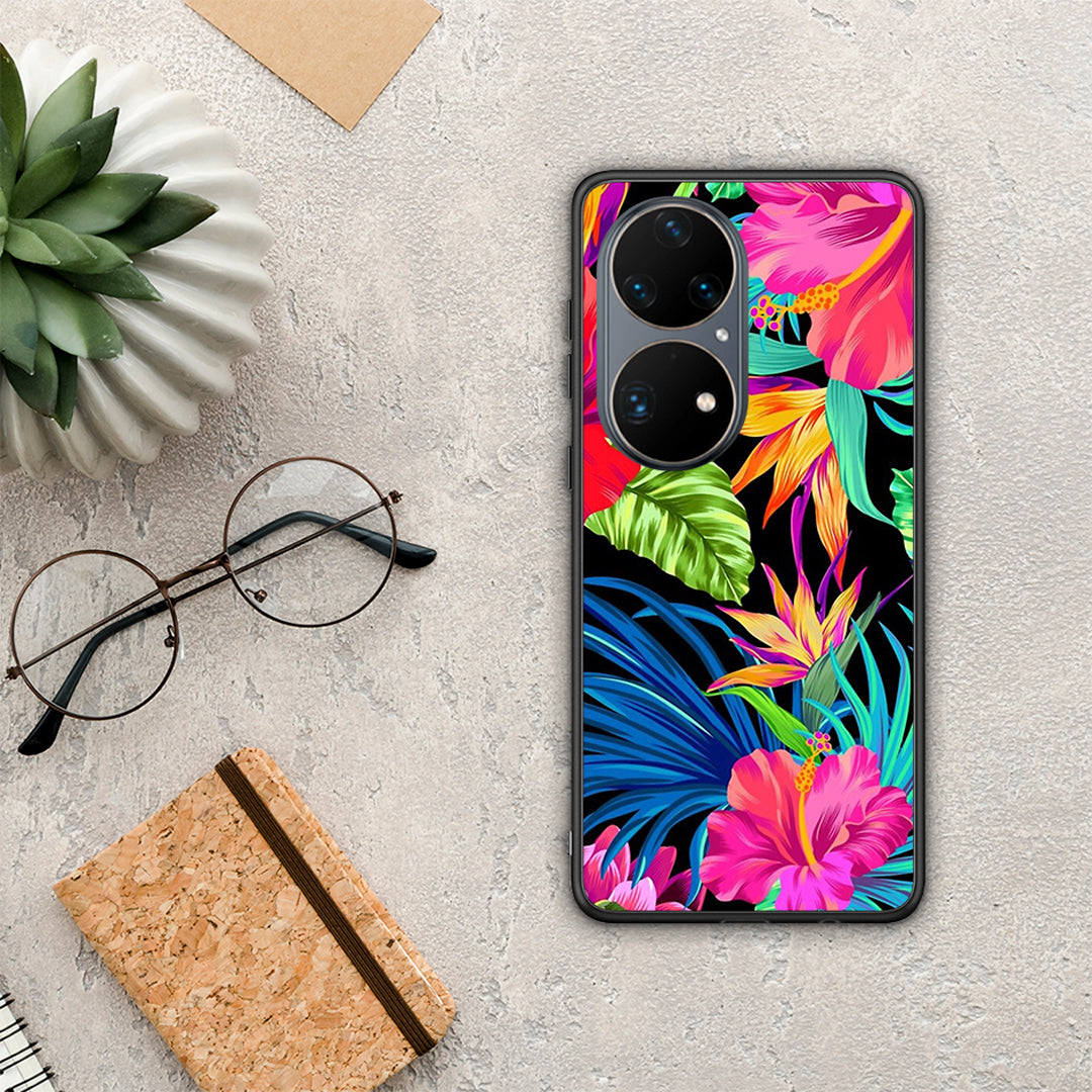 Tropical Flowers - Huawei P50 Pro case