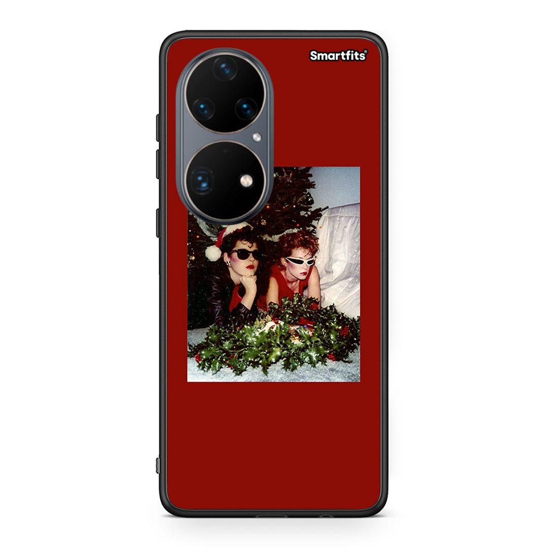 Huawei P50 Pro Waiting For Xmas θήκη από τη Smartfits με σχέδιο στο πίσω μέρος και μαύρο περίβλημα | Smartphone case with colorful back and black bezels by Smartfits