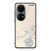 Thumbnail for Huawei P50 Pro Where Next Θήκη από τη Smartfits με σχέδιο στο πίσω μέρος και μαύρο περίβλημα | Smartphone case with colorful back and black bezels by Smartfits