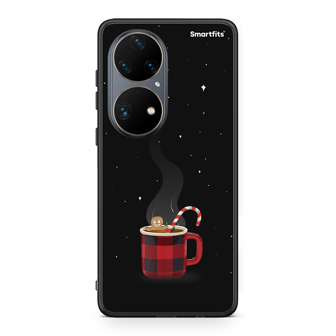 Huawei P50 Pro Xmas Bathing θήκη από τη Smartfits με σχέδιο στο πίσω μέρος και μαύρο περίβλημα | Smartphone case with colorful back and black bezels by Smartfits