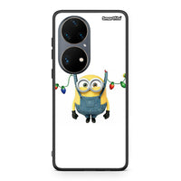 Thumbnail for Huawei P50 Pro Xmas Minion Lights θήκη από τη Smartfits με σχέδιο στο πίσω μέρος και μαύρο περίβλημα | Smartphone case with colorful back and black bezels by Smartfits