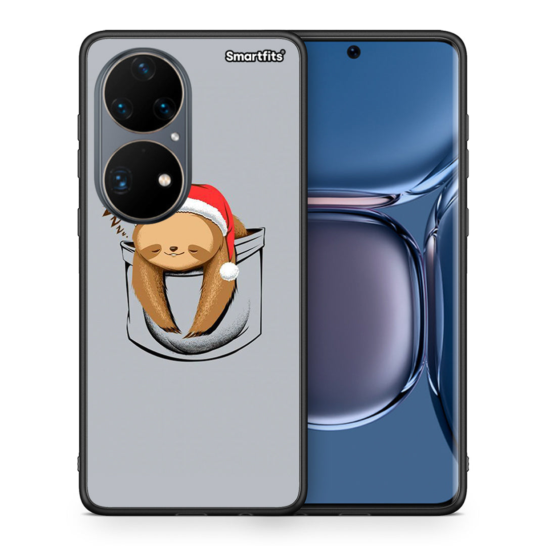 Θήκη Huawei P50 Pro Xmas Zzzz από τη Smartfits με σχέδιο στο πίσω μέρος και μαύρο περίβλημα | Huawei P50 Pro Xmas Zzzz case with colorful back and black bezels