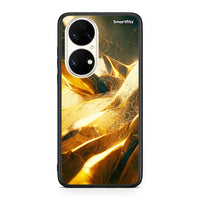 Thumbnail for Huawei P50 Real Gold θήκη από τη Smartfits με σχέδιο στο πίσω μέρος και μαύρο περίβλημα | Smartphone case with colorful back and black bezels by Smartfits