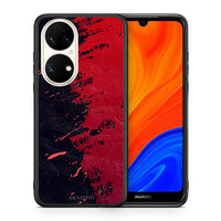 Thumbnail for Θήκη Αγίου Βαλεντίνου Huawei P50 Red Paint από τη Smartfits με σχέδιο στο πίσω μέρος και μαύρο περίβλημα | Huawei P50 Red Paint case with colorful back and black bezels