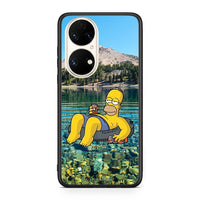 Thumbnail for Huawei P50 Summer Happiness Θήκη από τη Smartfits με σχέδιο στο πίσω μέρος και μαύρο περίβλημα | Smartphone case with colorful back and black bezels by Smartfits