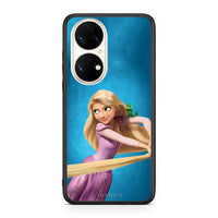 Thumbnail for Huawei P50 Tangled 2 Θήκη Αγίου Βαλεντίνου από τη Smartfits με σχέδιο στο πίσω μέρος και μαύρο περίβλημα | Smartphone case with colorful back and black bezels by Smartfits