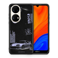 Thumbnail for Θήκη Αγίου Βαλεντίνου Huawei P50 Tokyo Drift από τη Smartfits με σχέδιο στο πίσω μέρος και μαύρο περίβλημα | Huawei P50 Tokyo Drift case with colorful back and black bezels