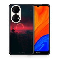 Thumbnail for Θήκη Huawei P50 Sunset Tropic από τη Smartfits με σχέδιο στο πίσω μέρος και μαύρο περίβλημα | Huawei P50 Sunset Tropic case with colorful back and black bezels