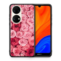 Thumbnail for Θήκη Huawei P50 RoseGarden Valentine από τη Smartfits με σχέδιο στο πίσω μέρος και μαύρο περίβλημα | Huawei P50 RoseGarden Valentine case with colorful back and black bezels