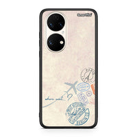 Thumbnail for Huawei P50 Where Next Θήκη από τη Smartfits με σχέδιο στο πίσω μέρος και μαύρο περίβλημα | Smartphone case with colorful back and black bezels by Smartfits