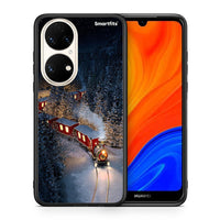 Thumbnail for Θήκη Huawei P50 Xmas Train από τη Smartfits με σχέδιο στο πίσω μέρος και μαύρο περίβλημα | Huawei P50 Xmas Train case with colorful back and black bezels