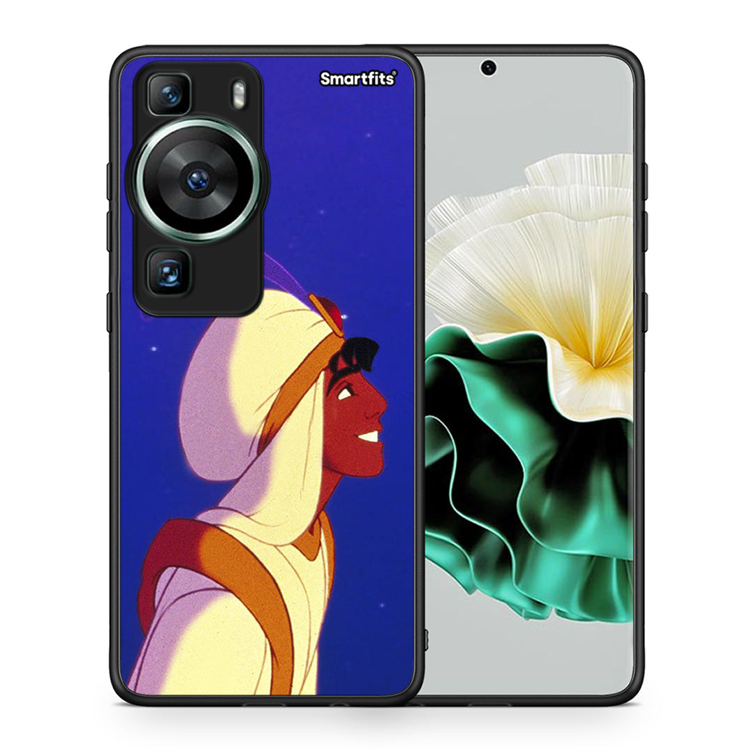 Θήκη Huawei P60 Alladin And Jasmine Love 1 από τη Smartfits με σχέδιο στο πίσω μέρος και μαύρο περίβλημα | Huawei P60 Alladin And Jasmine Love 1 Case with Colorful Back and Black Bezels