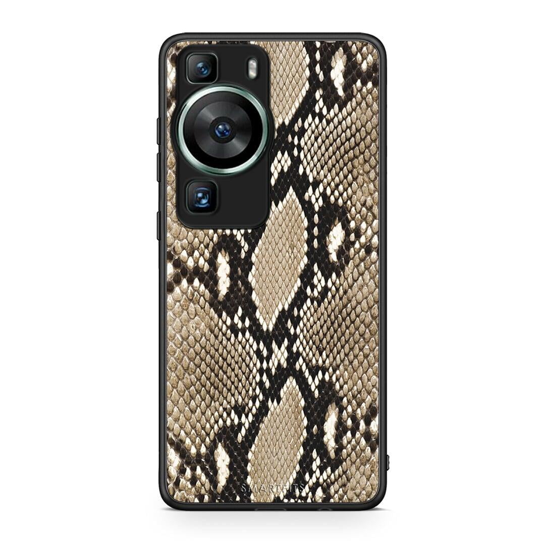 Θήκη Huawei P60 Animal Fashion Snake από τη Smartfits με σχέδιο στο πίσω μέρος και μαύρο περίβλημα | Huawei P60 Animal Fashion Snake Case with Colorful Back and Black Bezels