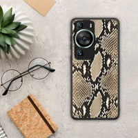 Thumbnail for Θήκη Huawei P60 Animal Fashion Snake από τη Smartfits με σχέδιο στο πίσω μέρος και μαύρο περίβλημα | Huawei P60 Animal Fashion Snake Case with Colorful Back and Black Bezels