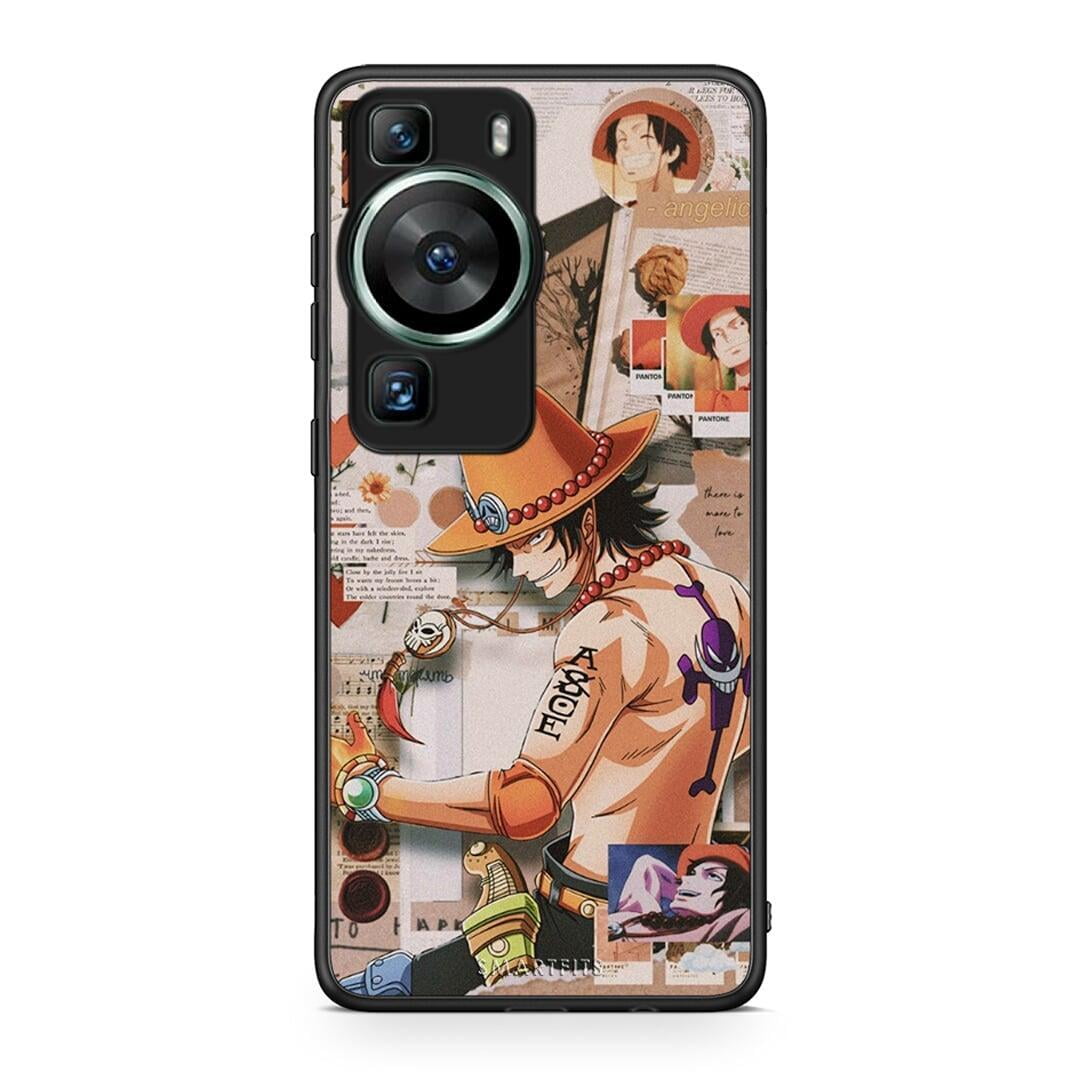 Θήκη Huawei P60 Anime Collage από τη Smartfits με σχέδιο στο πίσω μέρος και μαύρο περίβλημα | Huawei P60 Anime Collage Case with Colorful Back and Black Bezels