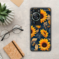 Thumbnail for Θήκη Huawei P60 Autumn Sunflowers από τη Smartfits με σχέδιο στο πίσω μέρος και μαύρο περίβλημα | Huawei P60 Autumn Sunflowers Case with Colorful Back and Black Bezels