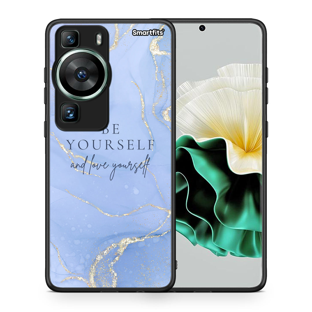 Θήκη Huawei P60 Be Yourself από τη Smartfits με σχέδιο στο πίσω μέρος και μαύρο περίβλημα | Huawei P60 Be Yourself Case with Colorful Back and Black Bezels