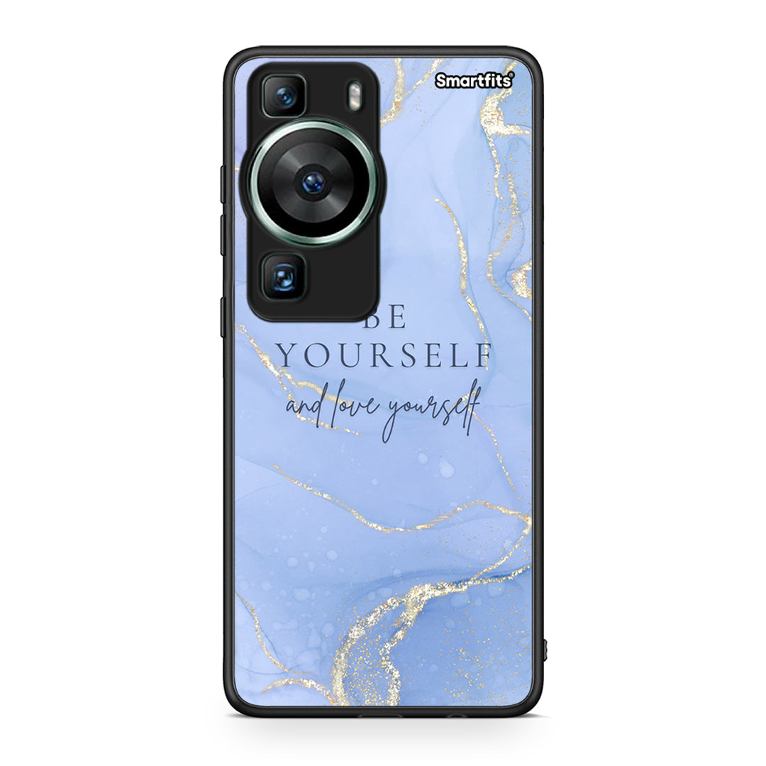 Θήκη Huawei P60 Be Yourself από τη Smartfits με σχέδιο στο πίσω μέρος και μαύρο περίβλημα | Huawei P60 Be Yourself Case with Colorful Back and Black Bezels