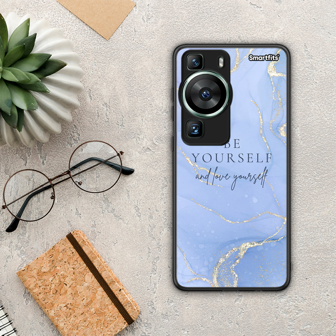 Θήκη Huawei P60 Be Yourself από τη Smartfits με σχέδιο στο πίσω μέρος και μαύρο περίβλημα | Huawei P60 Be Yourself Case with Colorful Back and Black Bezels