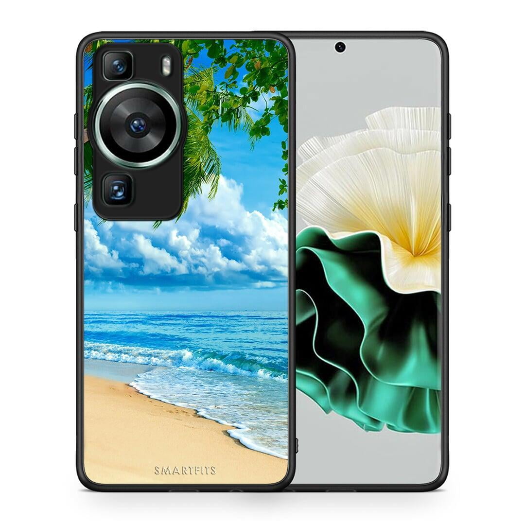 Θήκη Huawei P60 Beautiful Beach από τη Smartfits με σχέδιο στο πίσω μέρος και μαύρο περίβλημα | Huawei P60 Beautiful Beach Case with Colorful Back and Black Bezels