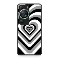 Thumbnail for Θήκη Huawei P60 Black Hearts από τη Smartfits με σχέδιο στο πίσω μέρος και μαύρο περίβλημα | Huawei P60 Black Hearts Case with Colorful Back and Black Bezels