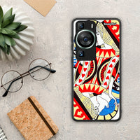 Thumbnail for Θήκη Huawei P60 Card Love από τη Smartfits με σχέδιο στο πίσω μέρος και μαύρο περίβλημα | Huawei P60 Card Love Case with Colorful Back and Black Bezels