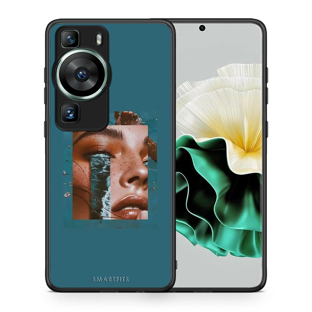 Θήκη Huawei P60 Cry An Ocean από τη Smartfits με σχέδιο στο πίσω μέρος και μαύρο περίβλημα | Huawei P60 Cry An Ocean Case with Colorful Back and Black Bezels